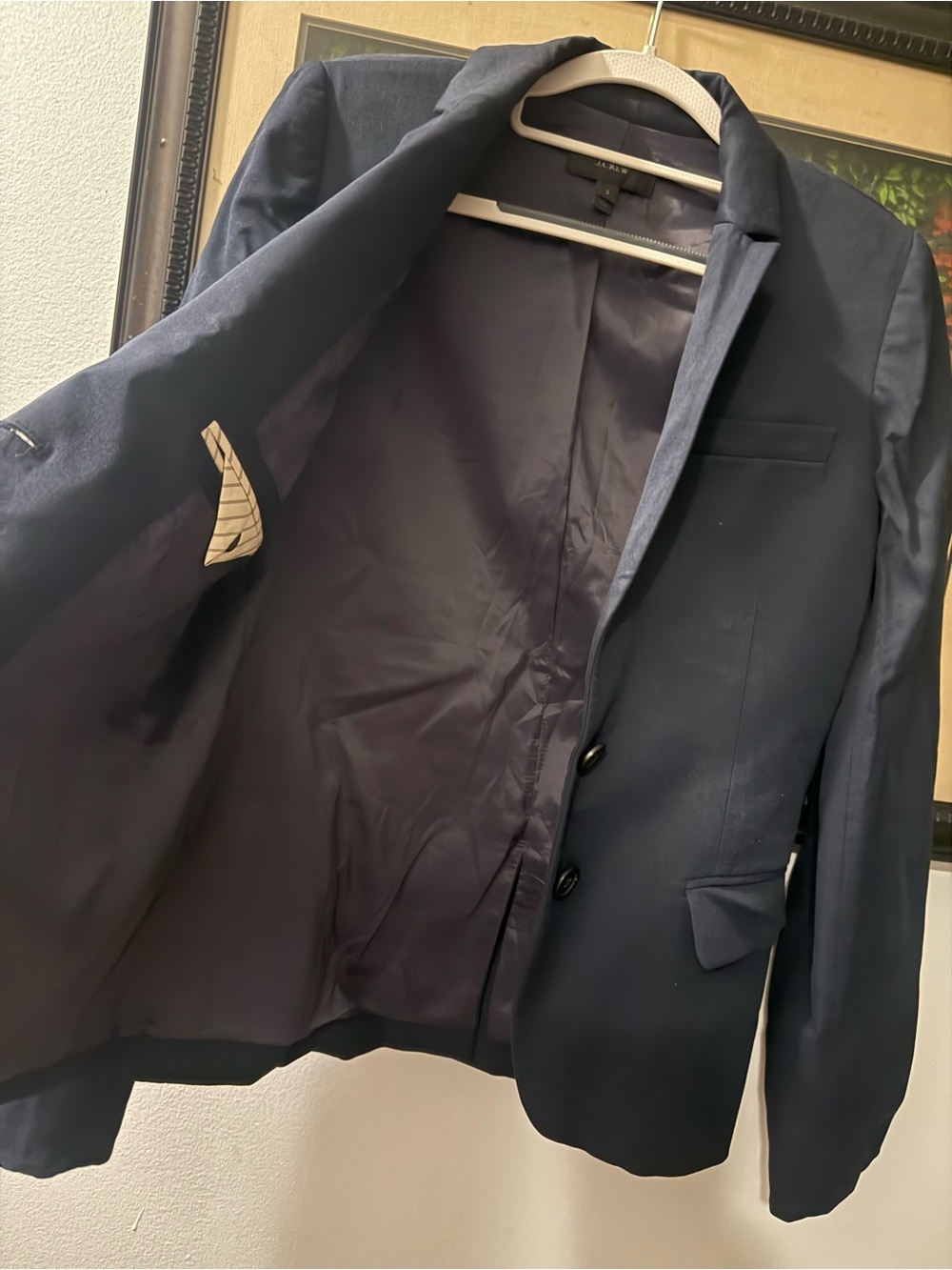 Classic Navy Two-Button Blazer - Picture 6 of 6